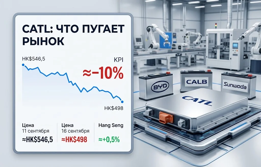 Акции CATL рухнули на 10%: инвесторов пугает прогноз