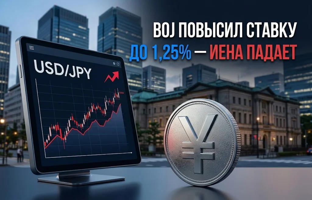 Банк Японии повысил ставку до 1,25%: иена упала