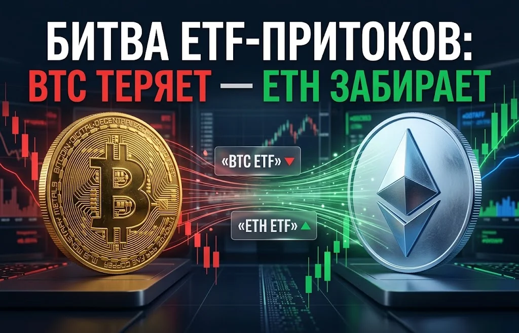 Bitcoin-ETF против Ethereum-ETF: кто выигрывает в сентябре?