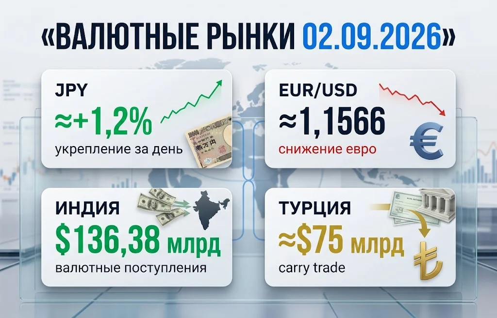 Дайджест финансового рынка за 02.09.2026: валюты штормит
