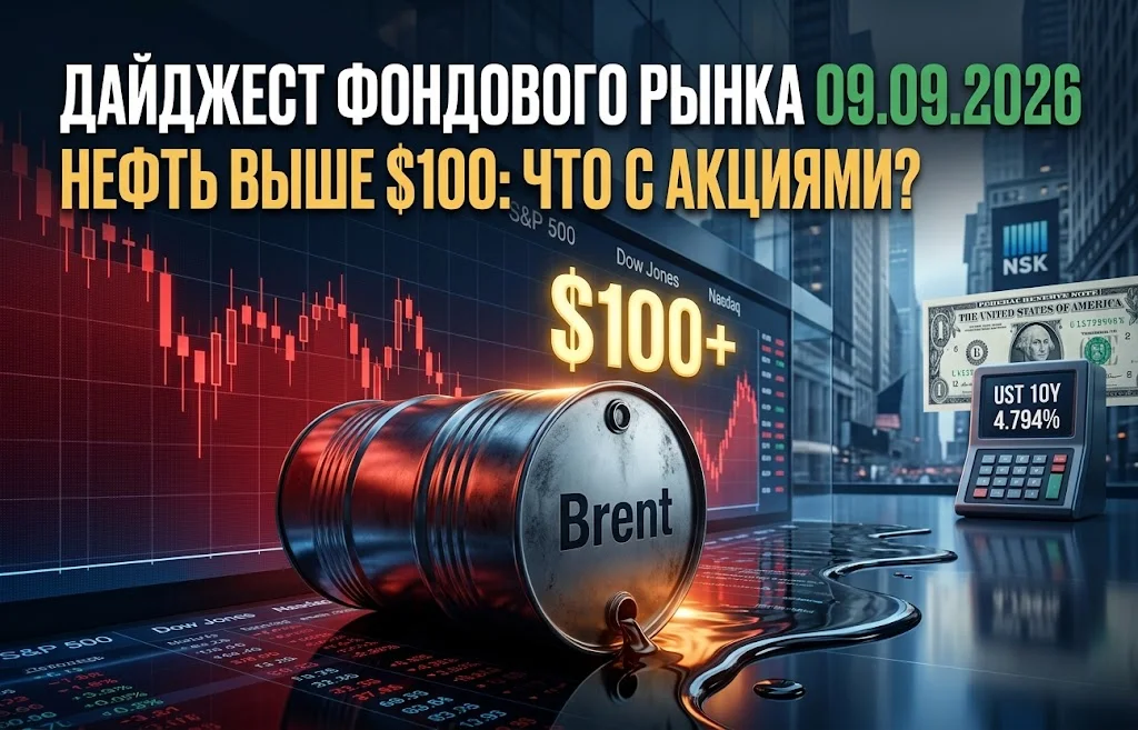 Дайджест фондового рынка за 09.09.2026: нефть бьет по акциям