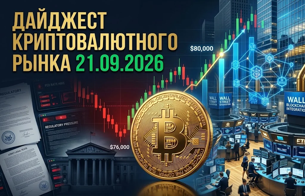 Дайджест криптоновостей за 21.09.2026: BTC выше $80 000