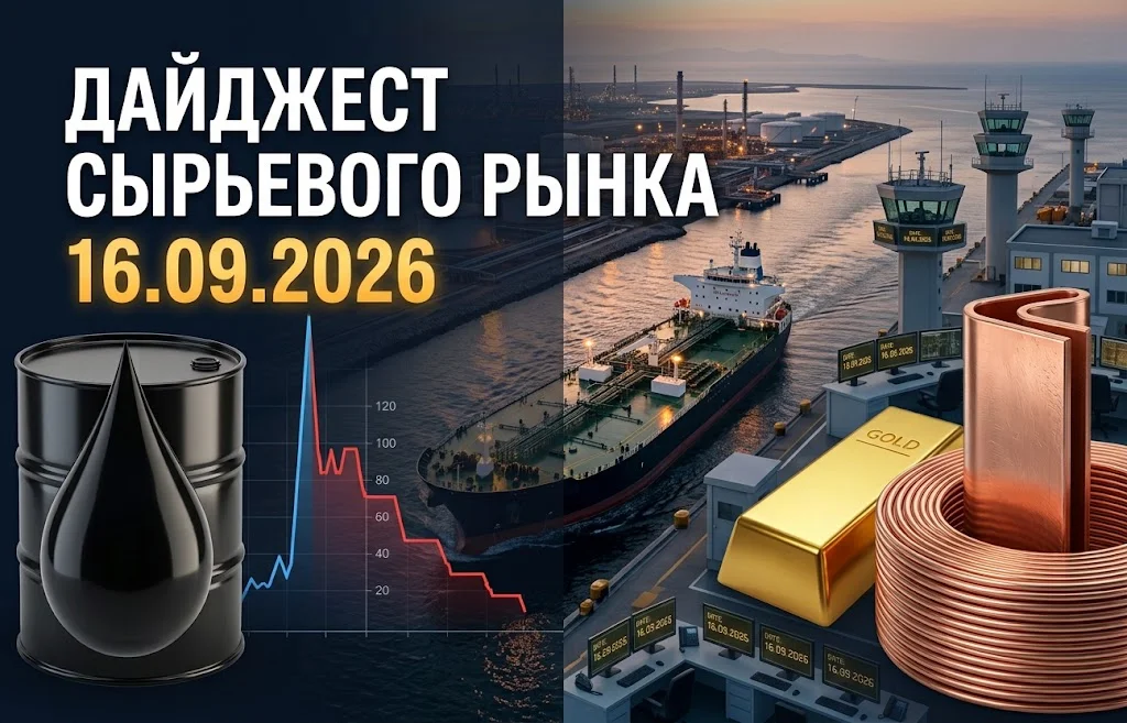 Дайджест сырьевого рынка за 16.09.2026: нефть и золото
