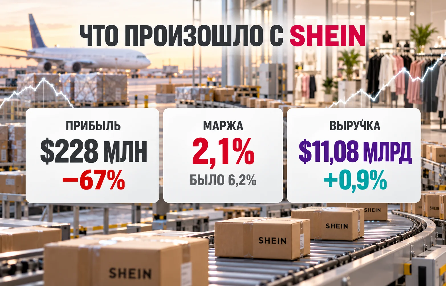 Акции Shein рухнули на 14% после первого отчета
