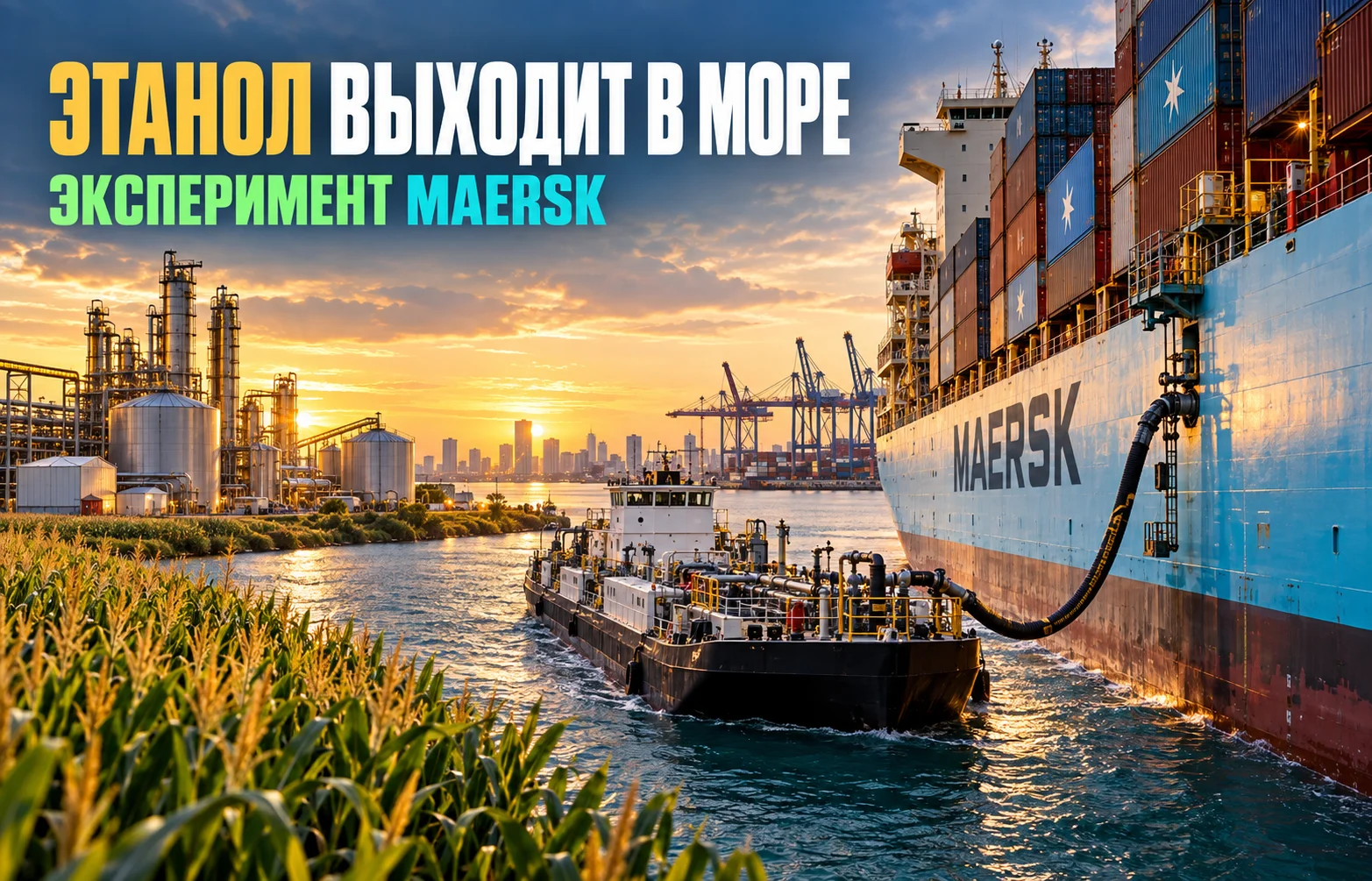 Этанол как топливо для морского транспорта: эксперимент Maersk