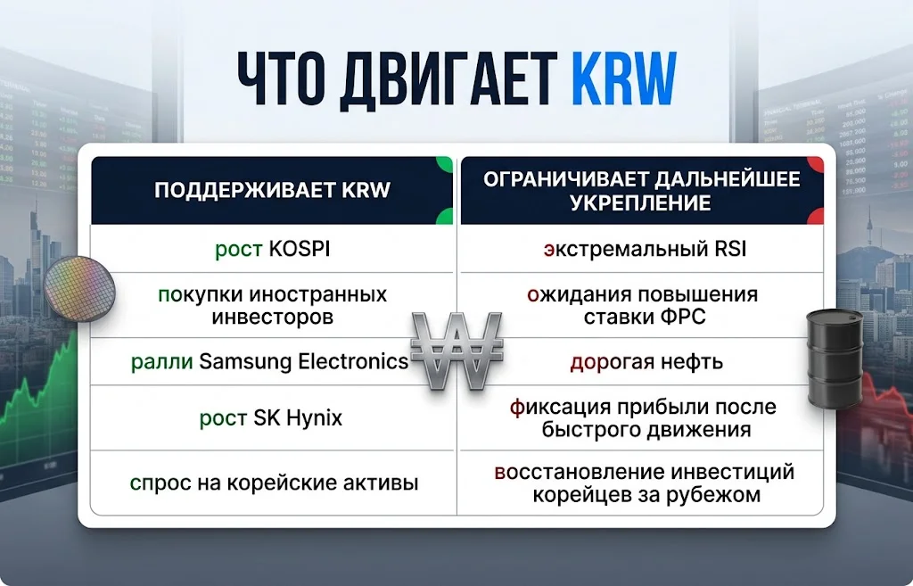 Сравнение факторов роста воны и рисков от ФРС, нефти и экстремального RSI