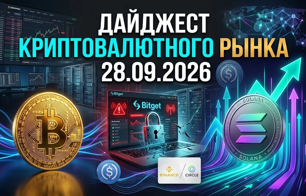 Дайджест криптоновостей за 28.09.2026: BTC и Bitget