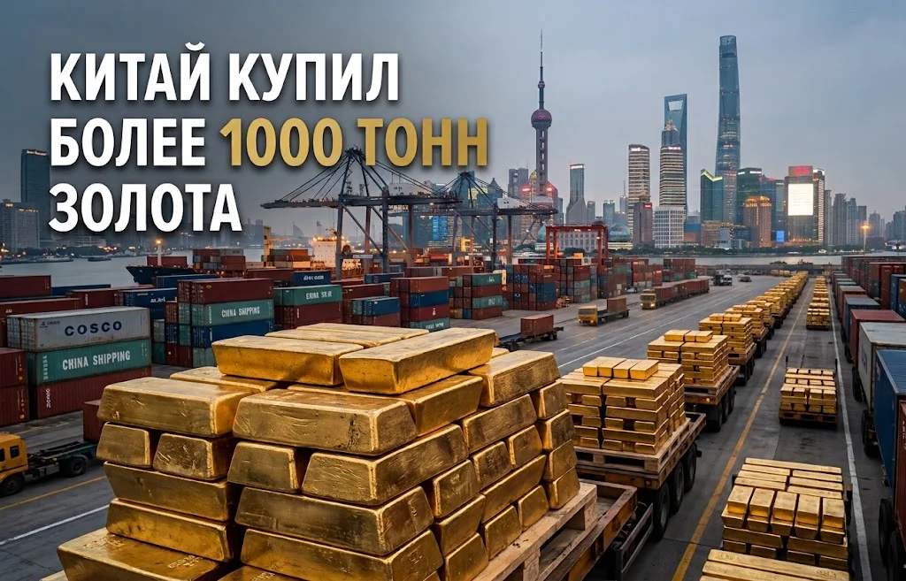 Импорт золота в Китай превысил 1000 тонн в 2026 году
