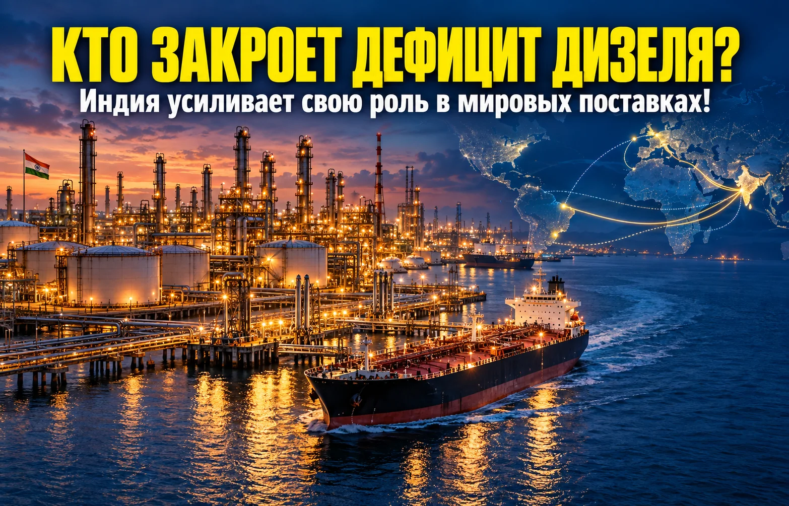 Экспорт дизеля из Индии: страна спасает мировой рынок?