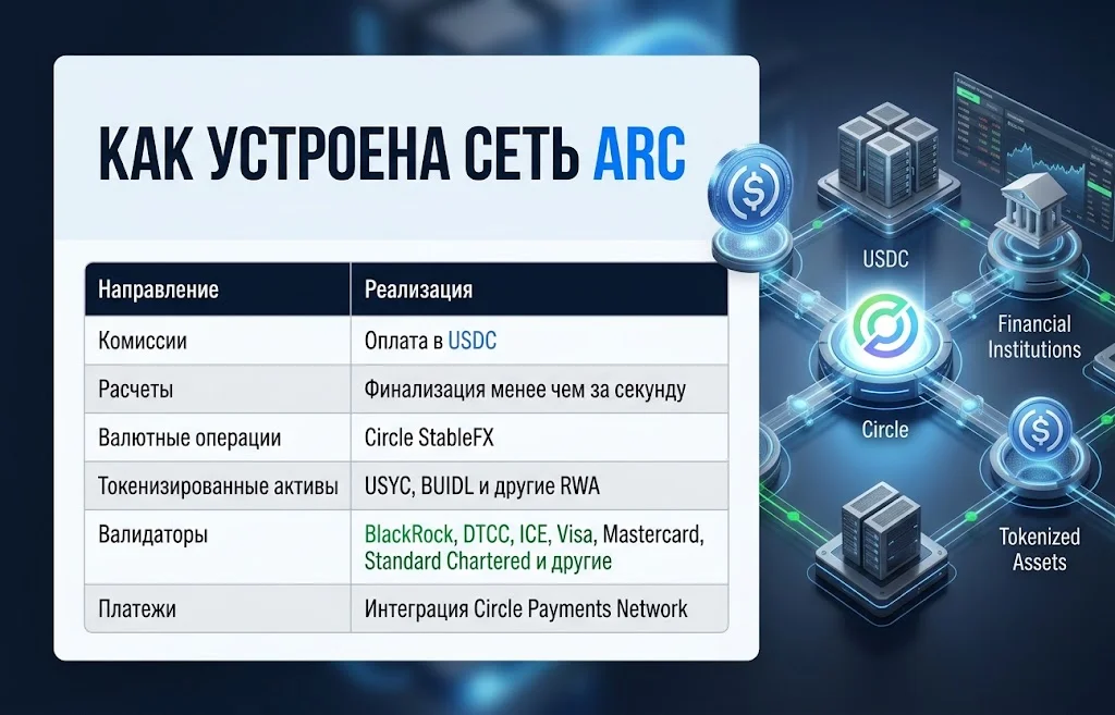 Дайджест криптоновостей за 21.09.2026: BTC выше $80 000 2 Схема Arc с USDC, Circle StableFX, BUIDL и институциональными валидаторами