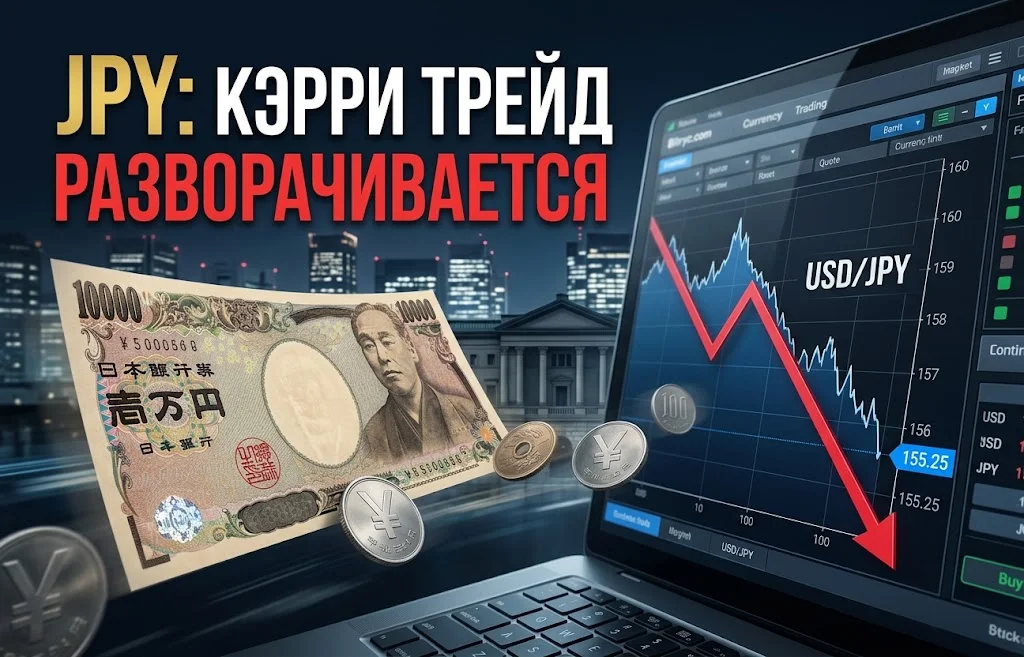 Кэрри трейд с иеной разворачивается: JPY резко выросла