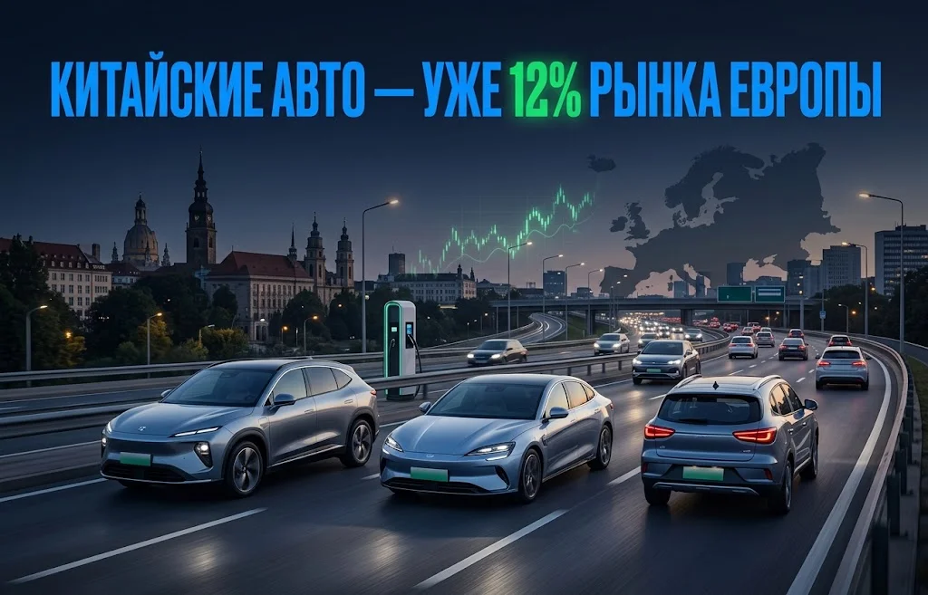 Китайские автомобили в Европе заняли рекордные 12% рынка