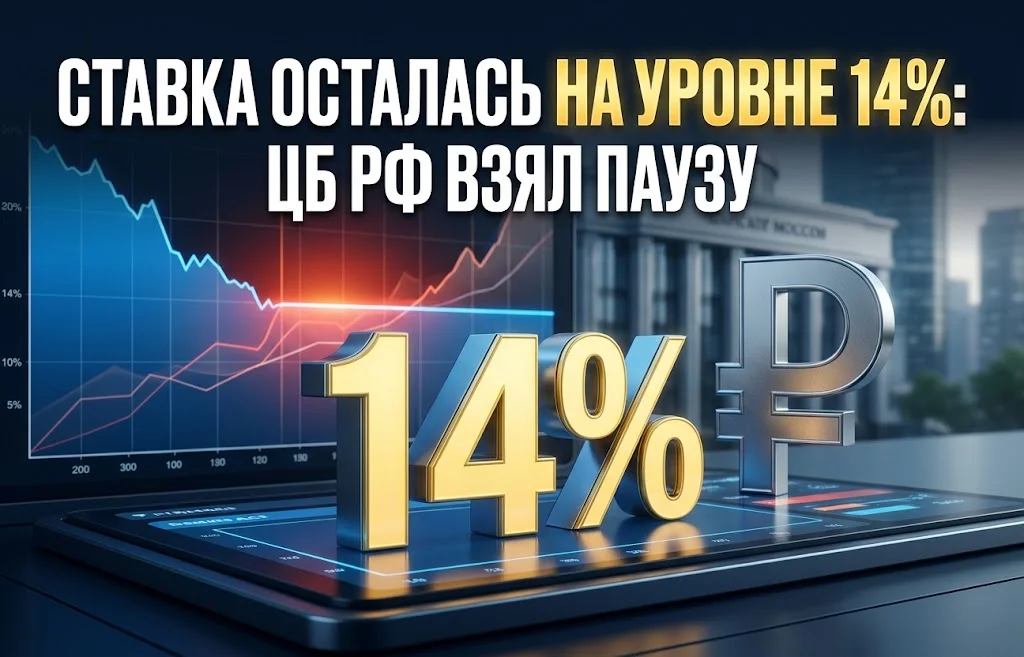 Ключевая ставка Банка России 14%: ЦБ взял паузу