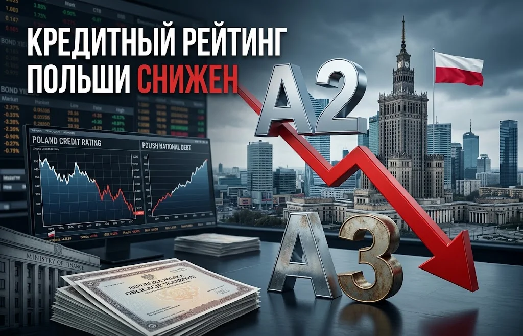 Кредитный рейтинг Польши снижен: Moody’s указало на долг