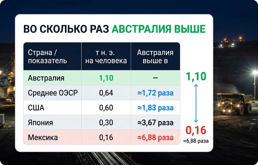 Потребление дизеля на душу населения: мировой рейтинг 3 Таблица показывает, что Австралия превышает показатель Мексики примерно в 6,88 раза