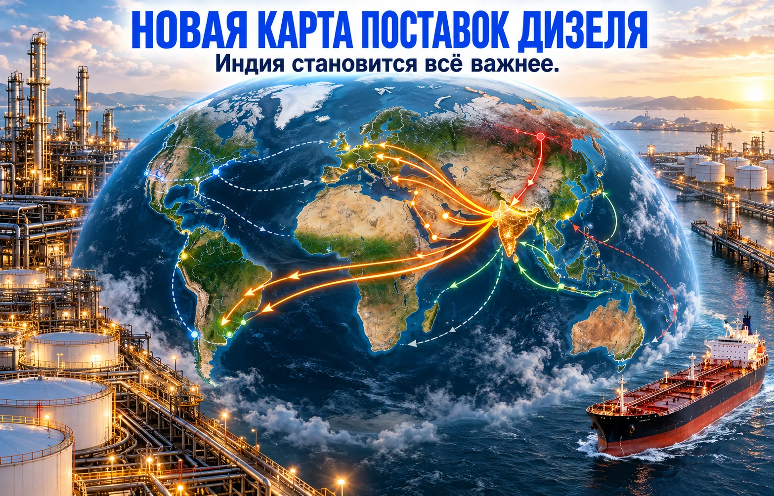 Экспорт дизеля из Индии: страна спасает мировой рынок?