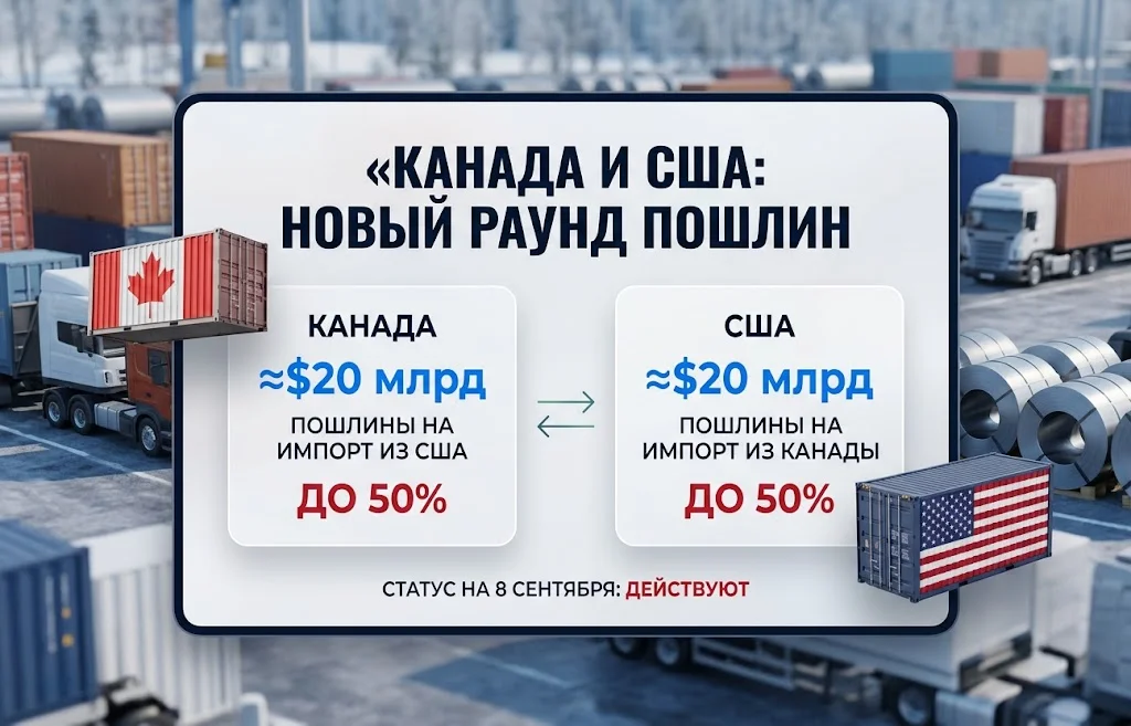 Пошлины Канады на товары из США: ответ на $20 млрд