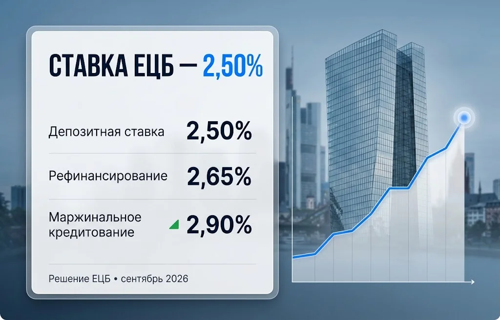 Ставка ЕЦБ выросла до 2,5%: впереди новые повышения