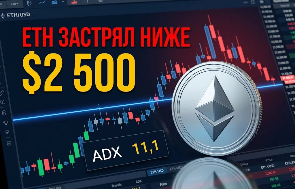 Цена Ethereum застряла ниже $2 500: что мешает росту ETH?