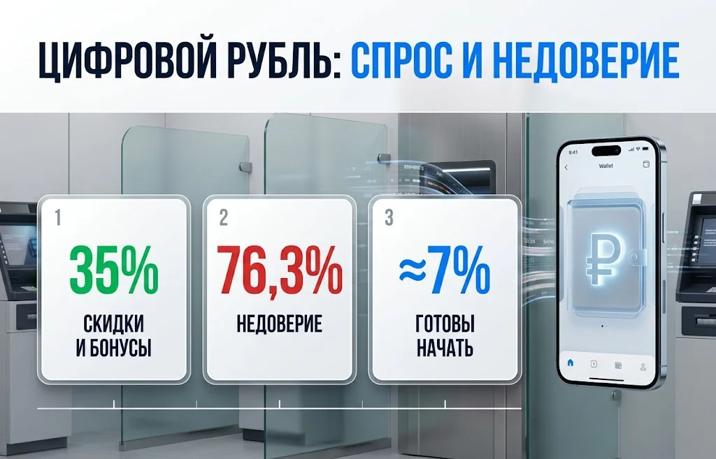 Цифровой рубль запустили, но 76% россиян ему не доверяют