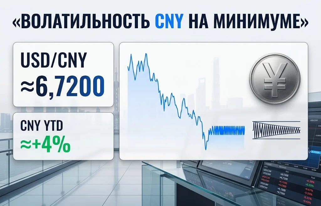 Волатильность китайского юаня рухнула до минимума за 10 лет