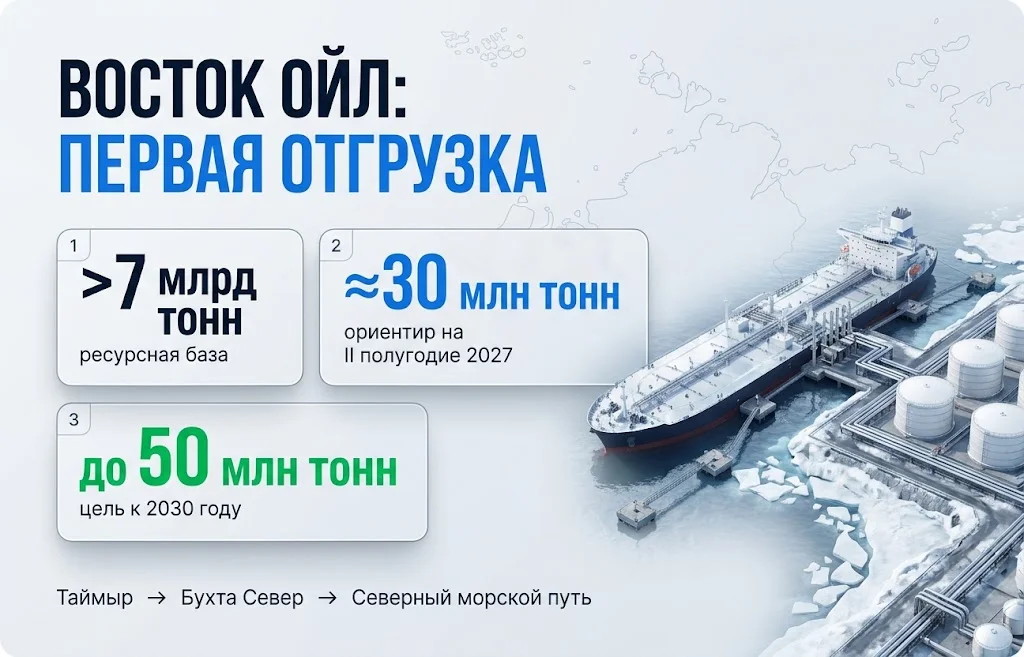 «Восток Ойл» отправил первую нефть через Арктику