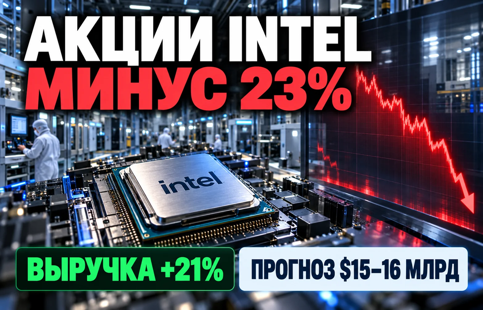 Акции Intel рухнули: почему бум ИИ не спас прогноз?