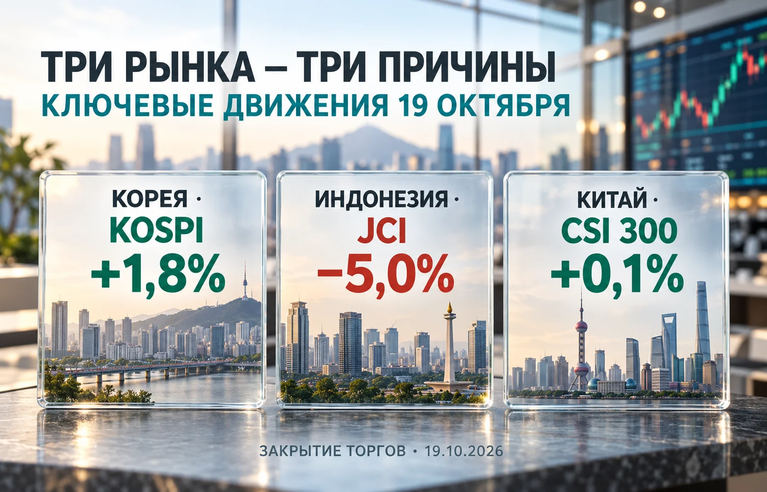 Фондовый рынок Азии: три шока вместо единой распродажи