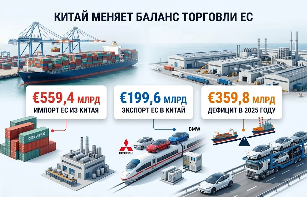 Торговый дефицит ЕС с Китаем: Европа усиливает давление на Пекин