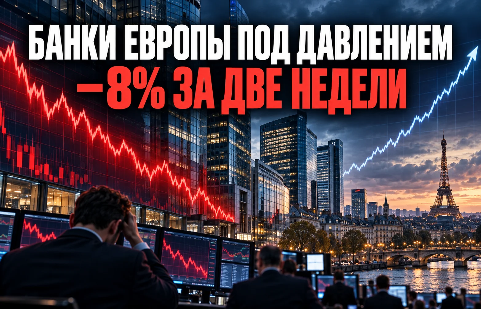 Акции европейских банков упали на 8% — это уже сигнал риска?