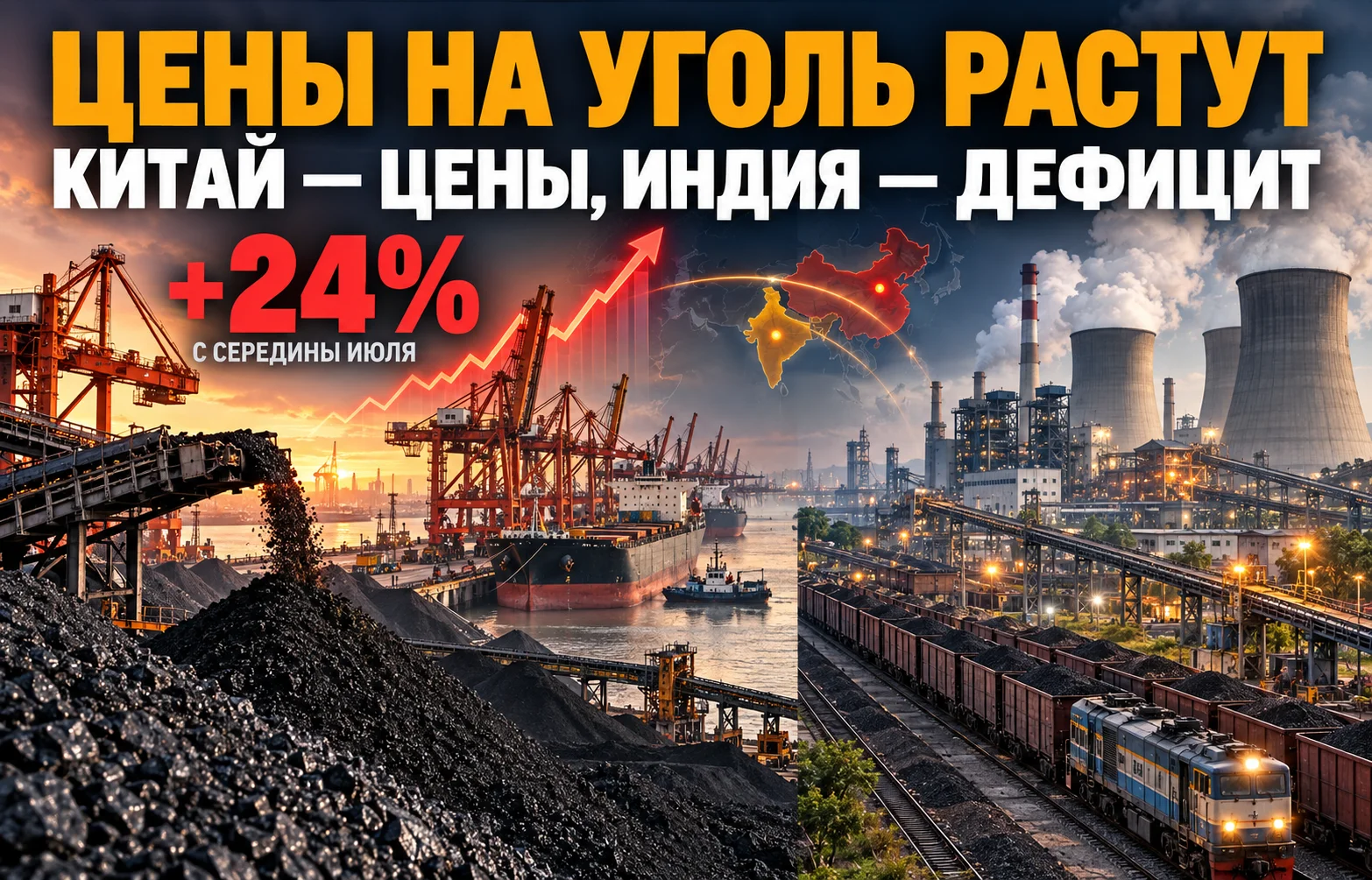 Цены на уголь растут: Китай у максимума, Индия — в дефиците
