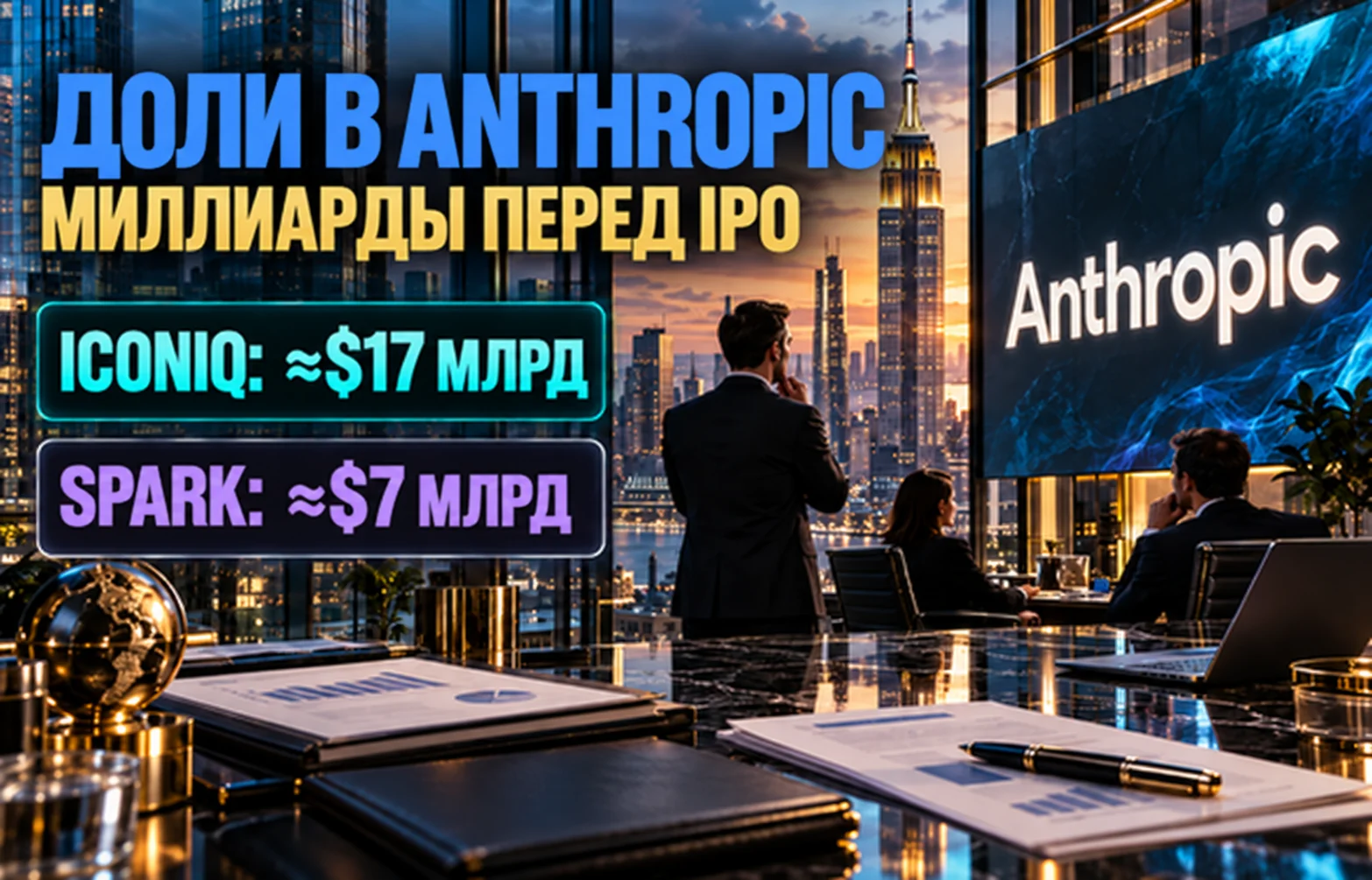Доли в Anthropic: кто заработает миллиарды на IPO