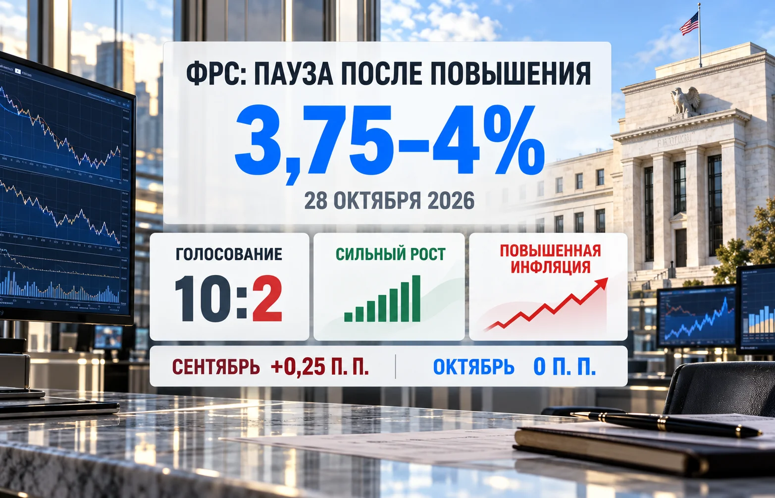 Ставка ФРС США: пауза перед новым повышением?