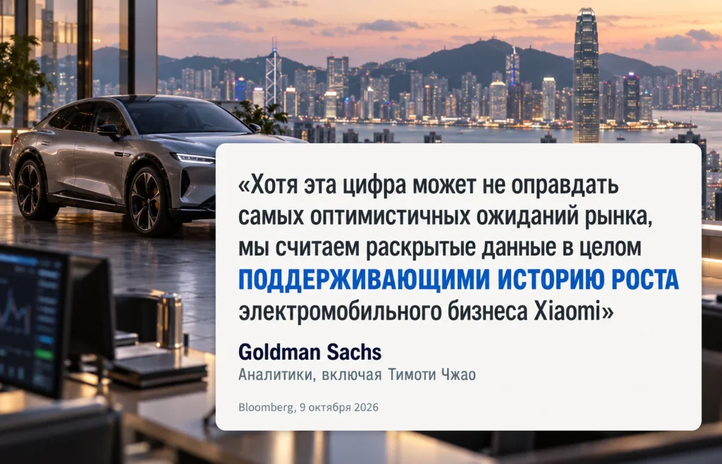 Цитата аналитиков Goldman Sachs о 70 тысячах заказов Xiaomi Sky Nomad