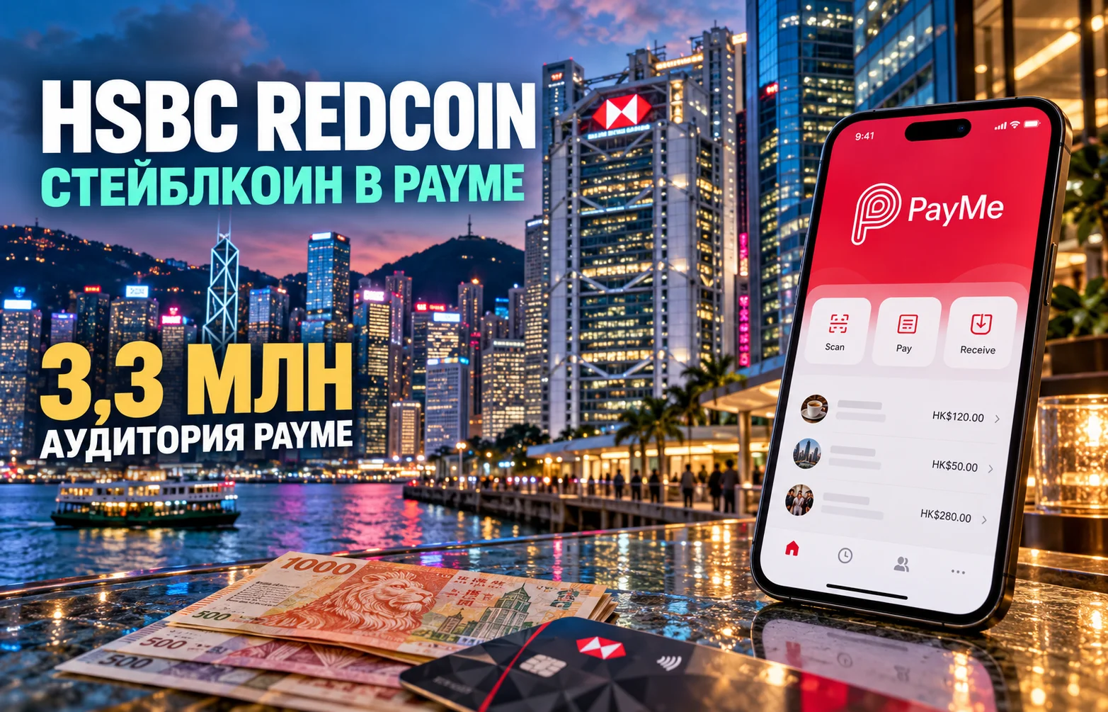 HSBC RedCoin: стейблкоин для 3,3 млн пользователей PayMe