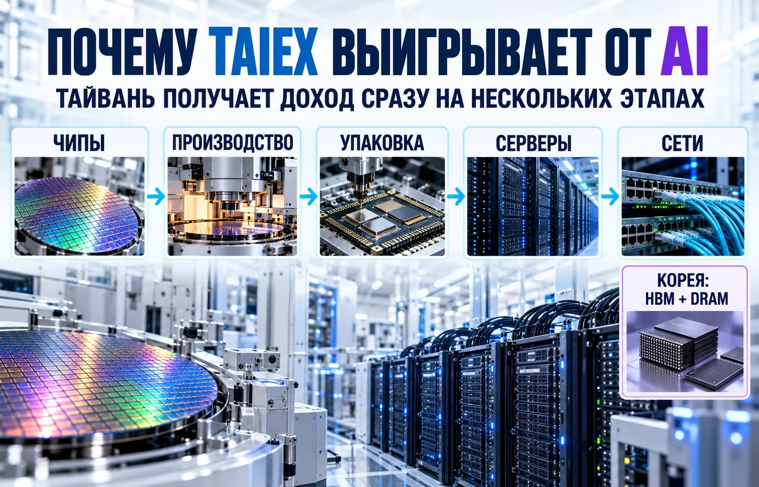 Индекс TAIEX обогнал KOSPI: Тайвань стал лидером 2026