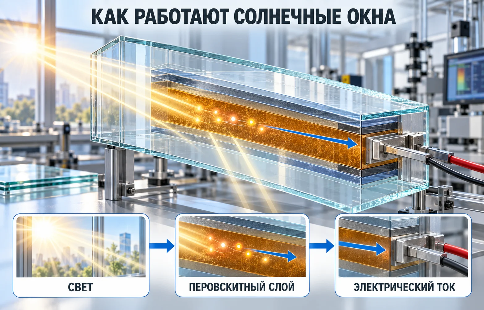 Перовскит: как солнечные окна Panasonic превращают свет в ток