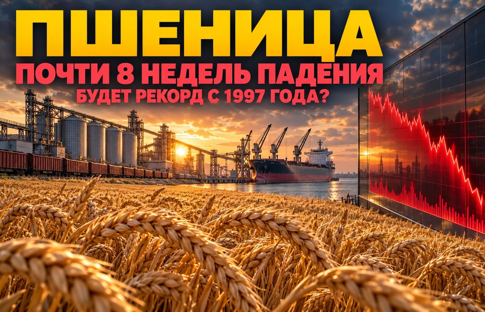 Мировые цены на пшеницу: рекорд падения с 1997 года?