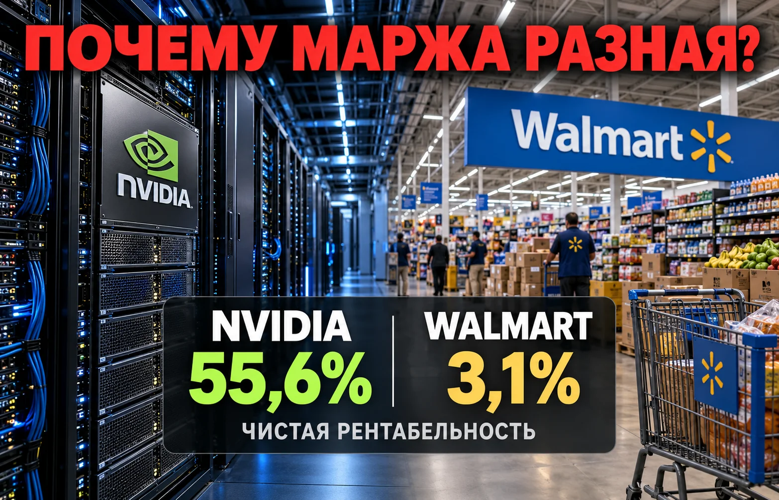 Рентабельность продаж: почему Nvidia получает $56 из $100 выручки?