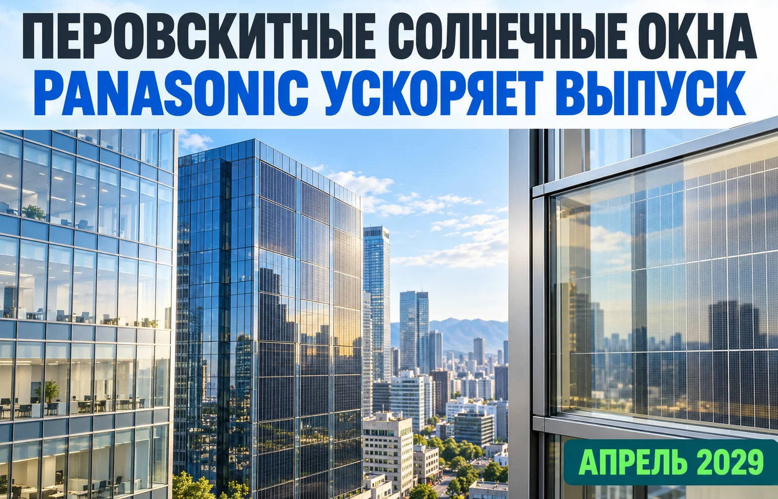 Перовскит: как солнечные окна Panasonic превращают свет в ток