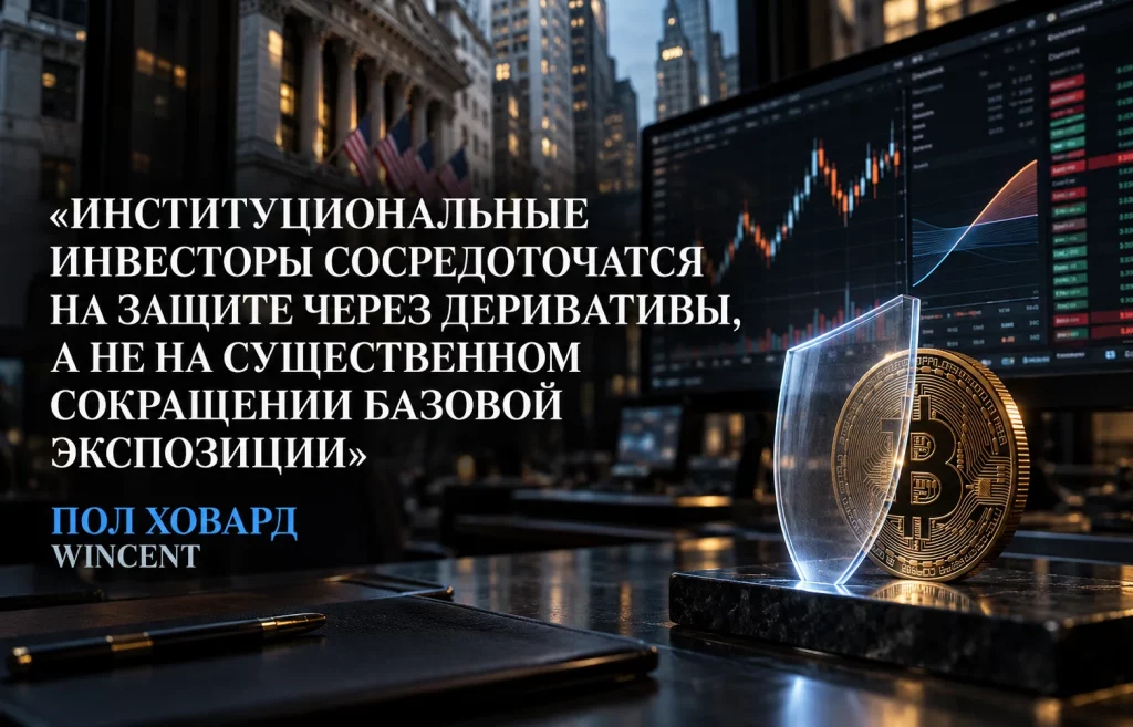 Цитата Пола Ховарда о защите институциональных криптопозиций через деривативы