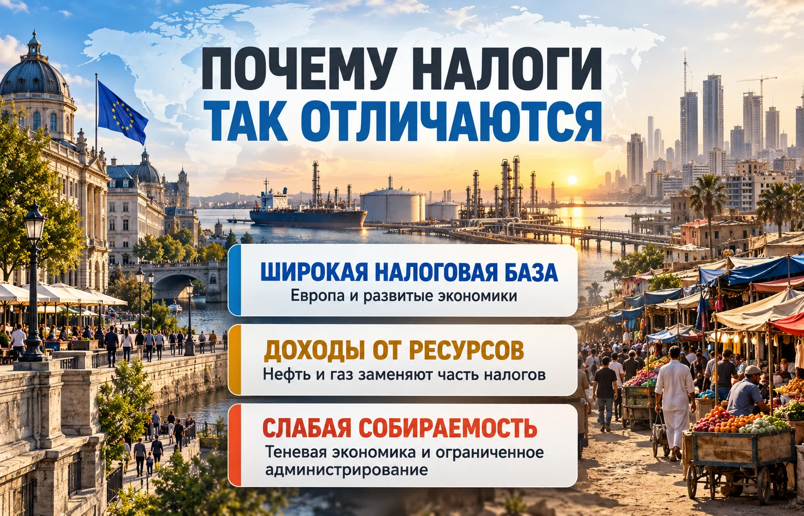 Доля налогов в ВВП по странам: кто собирает больше всего?