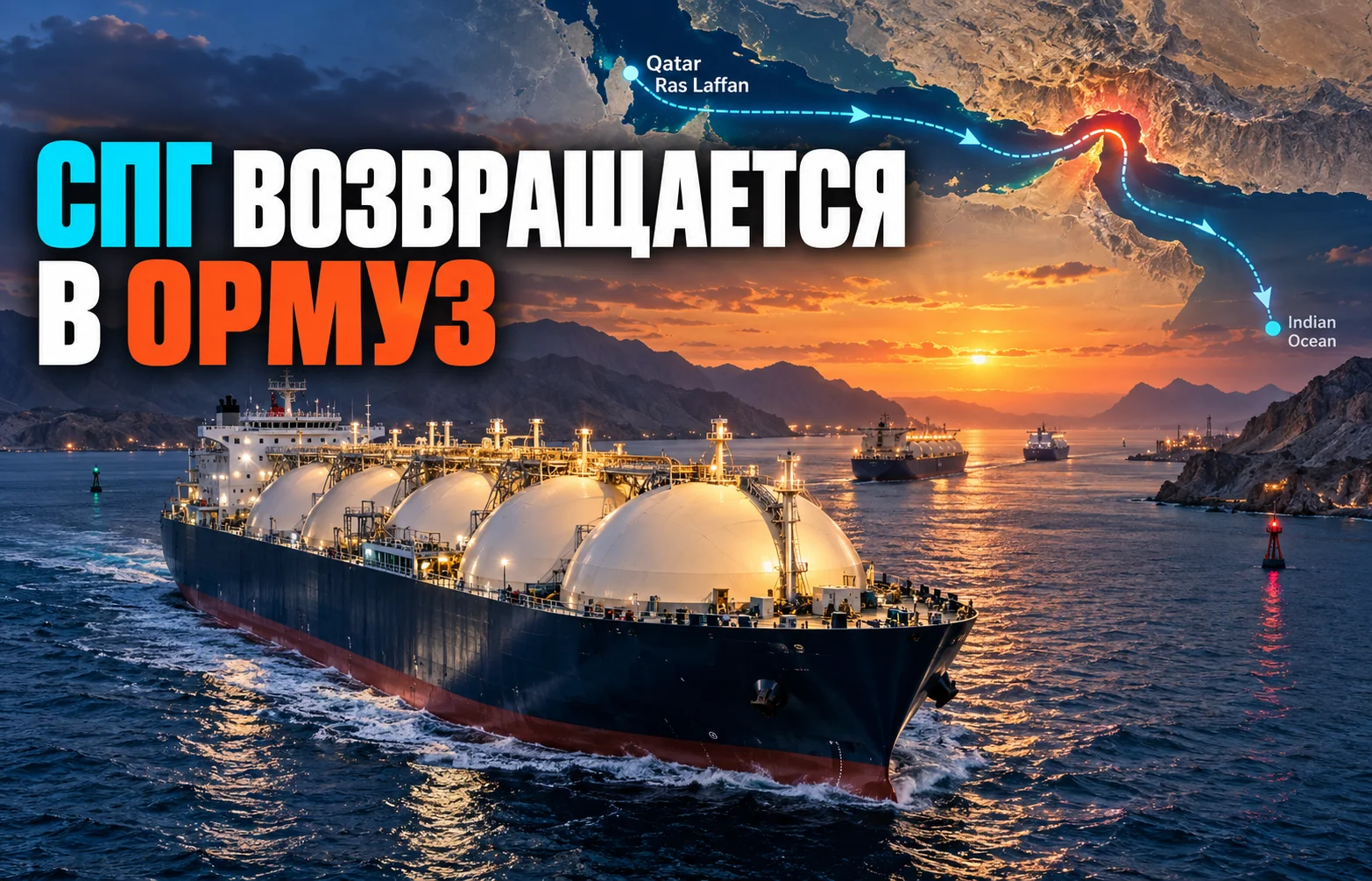 Поставки СПГ через Ормуз растут, но риски остаются