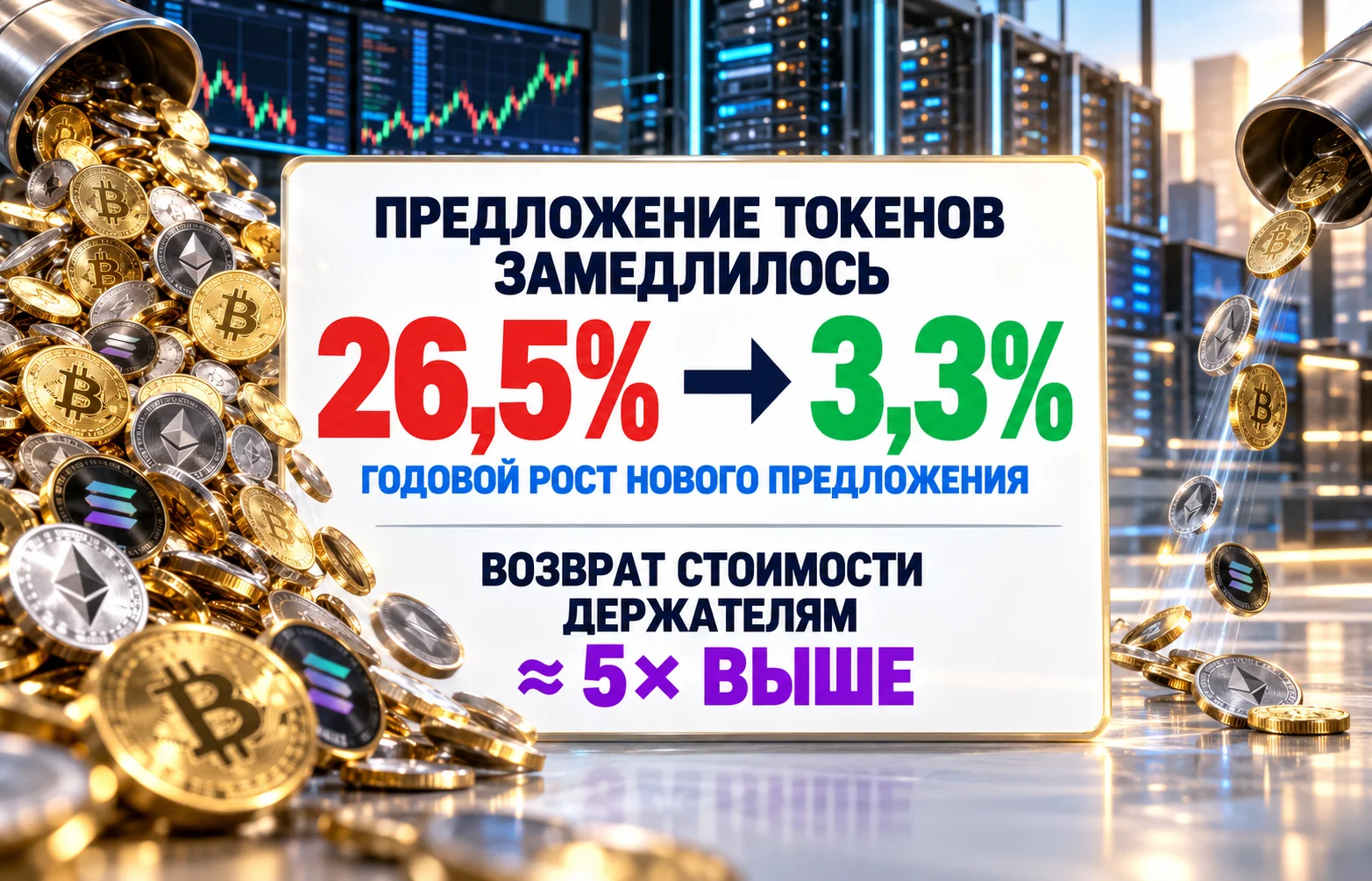 Индекс ТОП-200 криптовалют вырос всего на 5% за пять лет