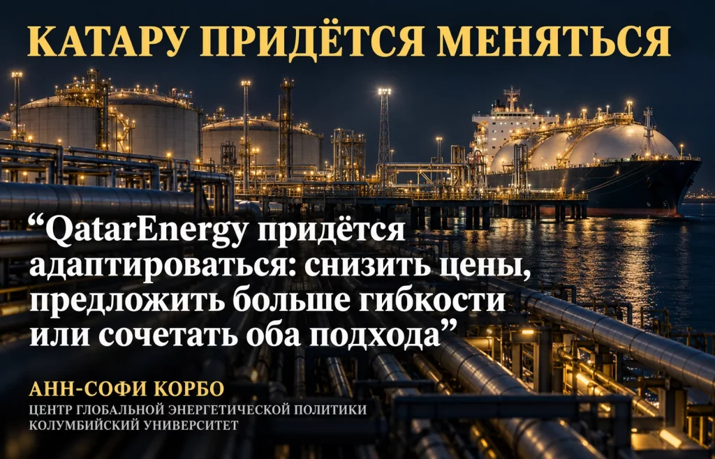 Цитата Анн-Софи Корбо об изменении ценовых условий и гибкости контрактов QatarEnergy