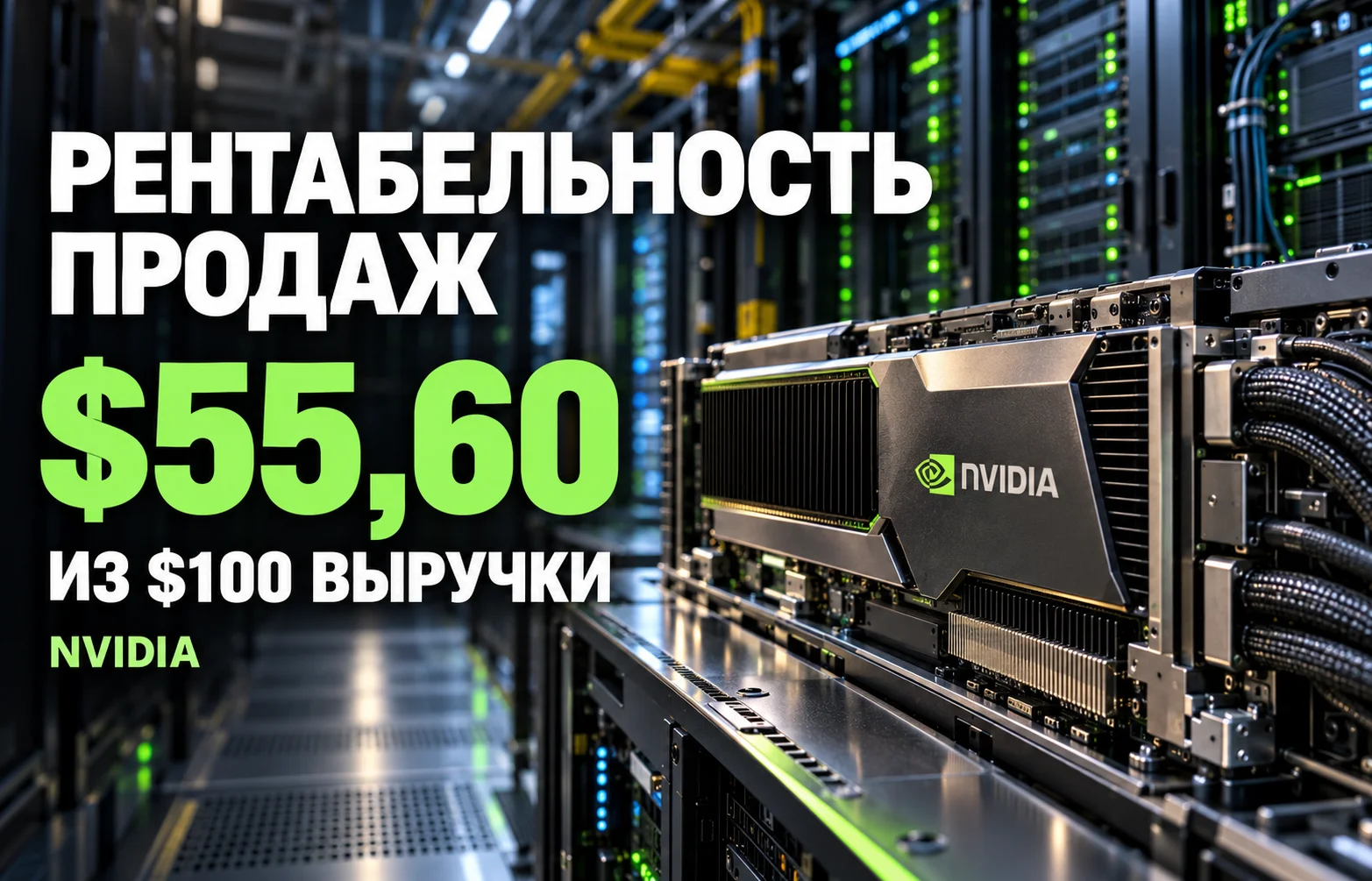 Рентабельность продаж: почему Nvidia получает $56 из $100 выручки?