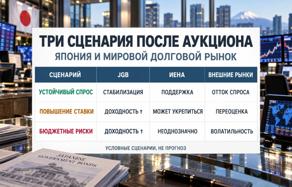 Возможные сценарии изменения японских облигаций, курса иены и мирового долгового рынка после рекордного аукциона