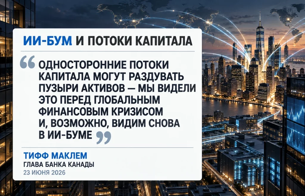 Пузырь ИИ на триллионы долларов: чем его крах грозит мировой экономике? 3 Цитата Тиффа Маклема о потоках капитала в США и риске пузыря ИИ