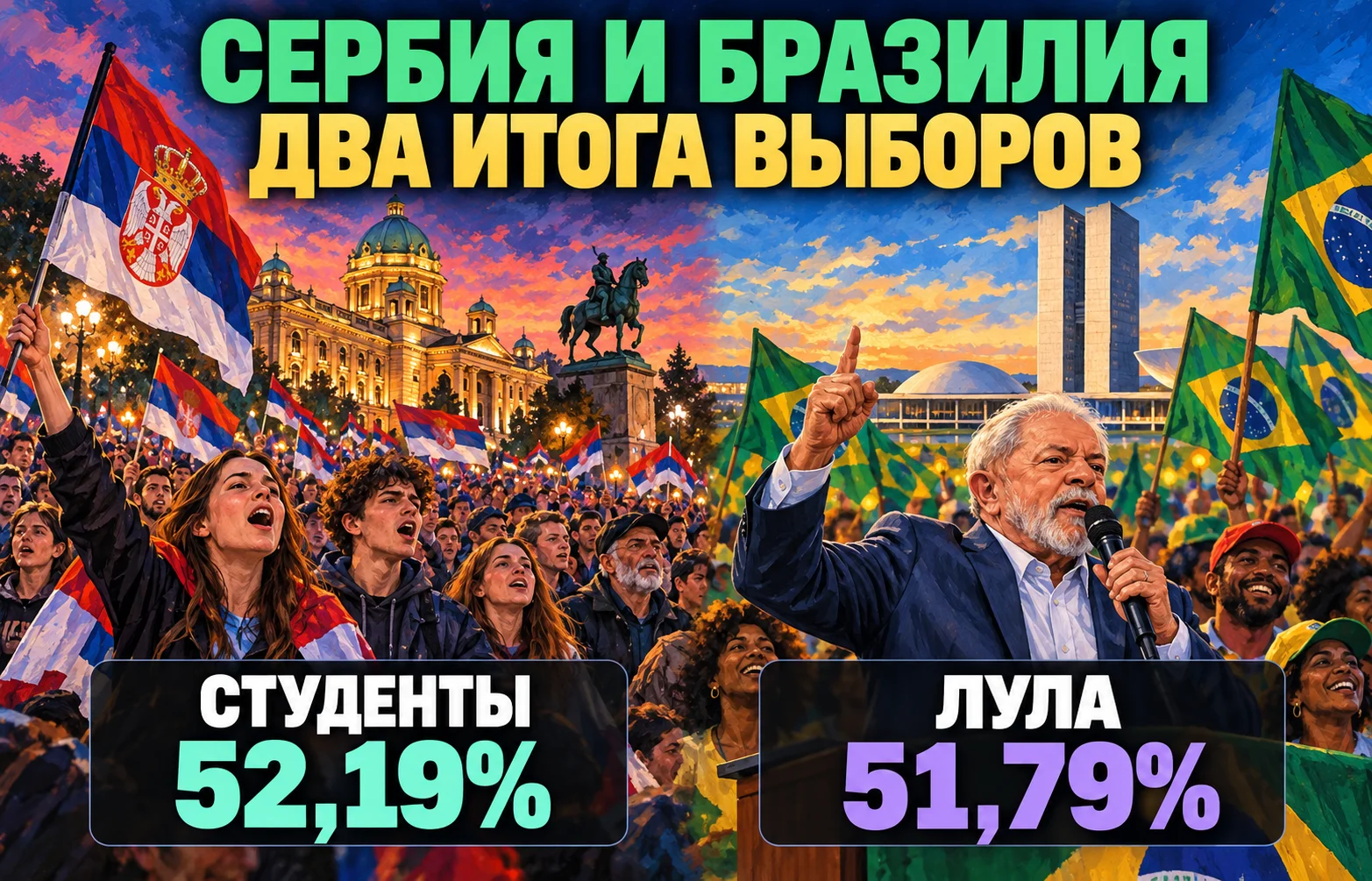 Выборы в Сербии и Бразилии: молодёжь или старая власть?