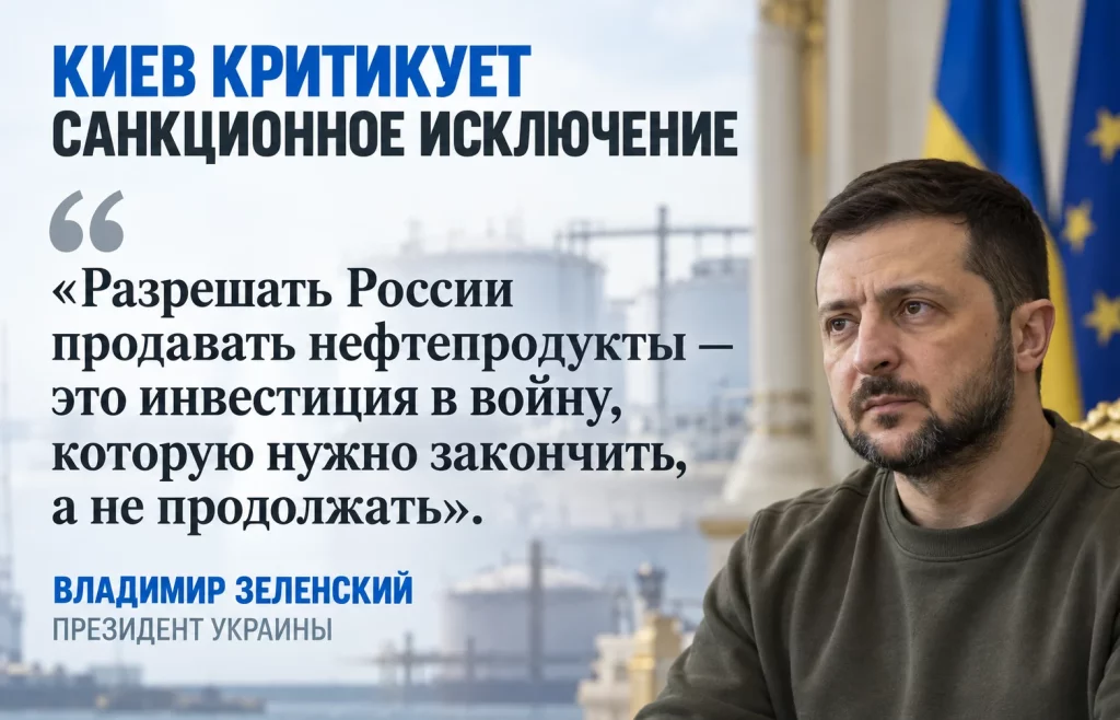 Цитата Владимира Зеленского о решении США разрешить операции с российским дизелем
